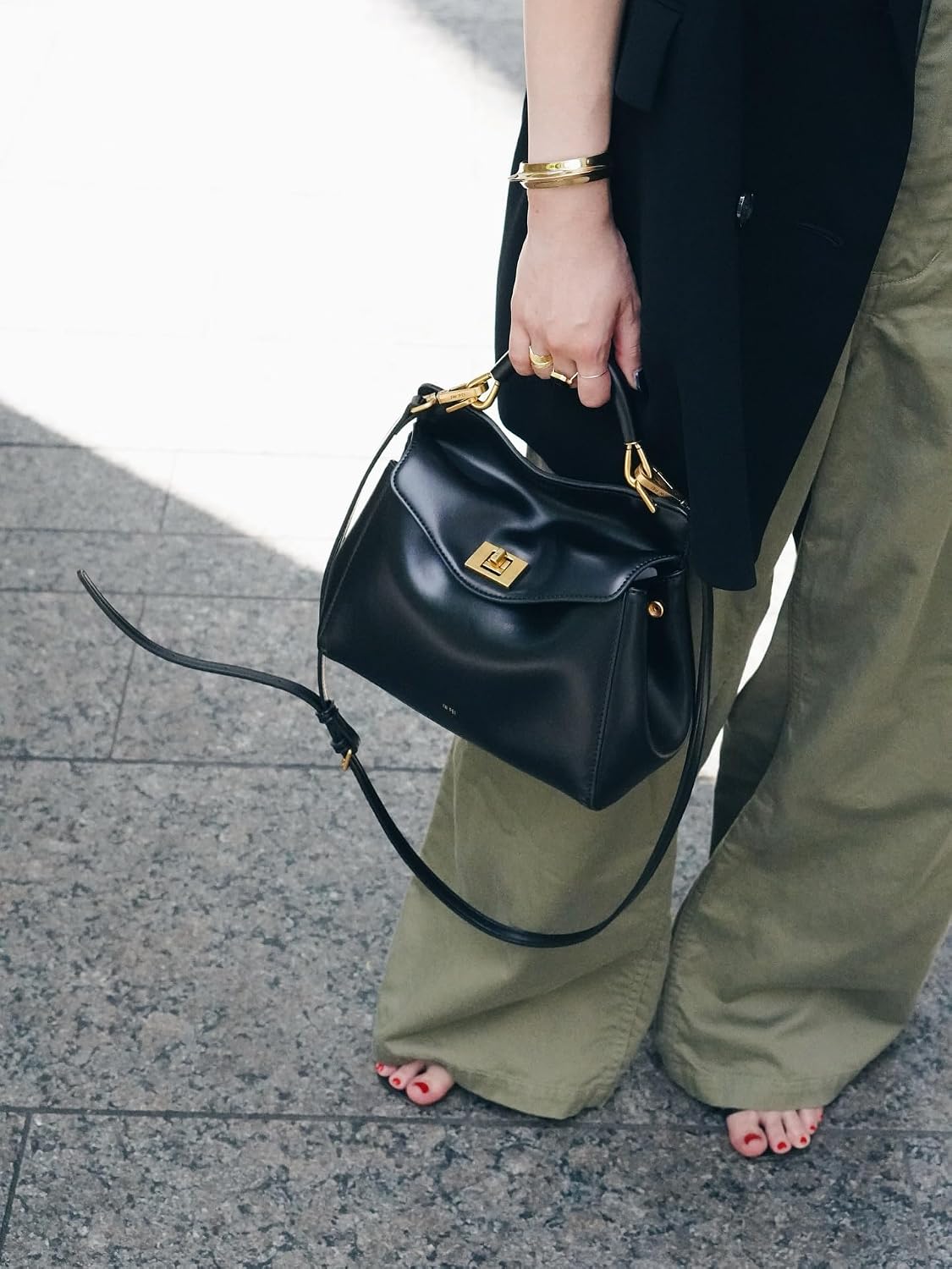 JW PEI Lucia Sac à main pour femme Noir