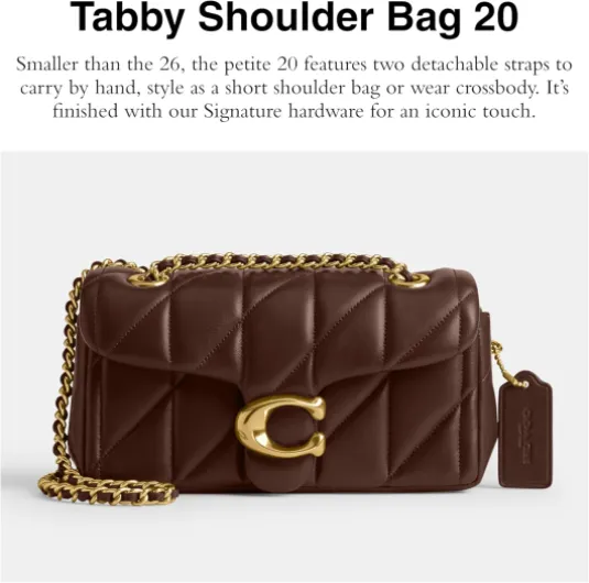 COACH Tabby Shoulder Bag 20, Sac à bandoulière pour femme B4/Aérable