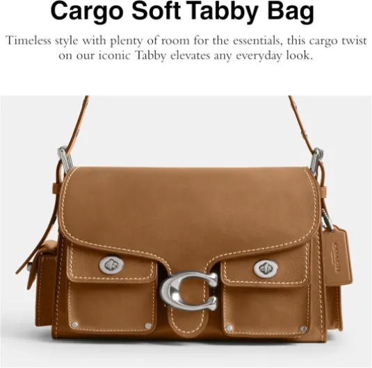 Coach Cargo Turnlock Soft Tabby Bag LH/Honey Brown