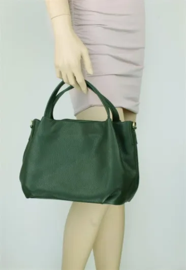 Girly Handbags Femme Sac à main seau en cuir véritable pour femme Forêt Verte