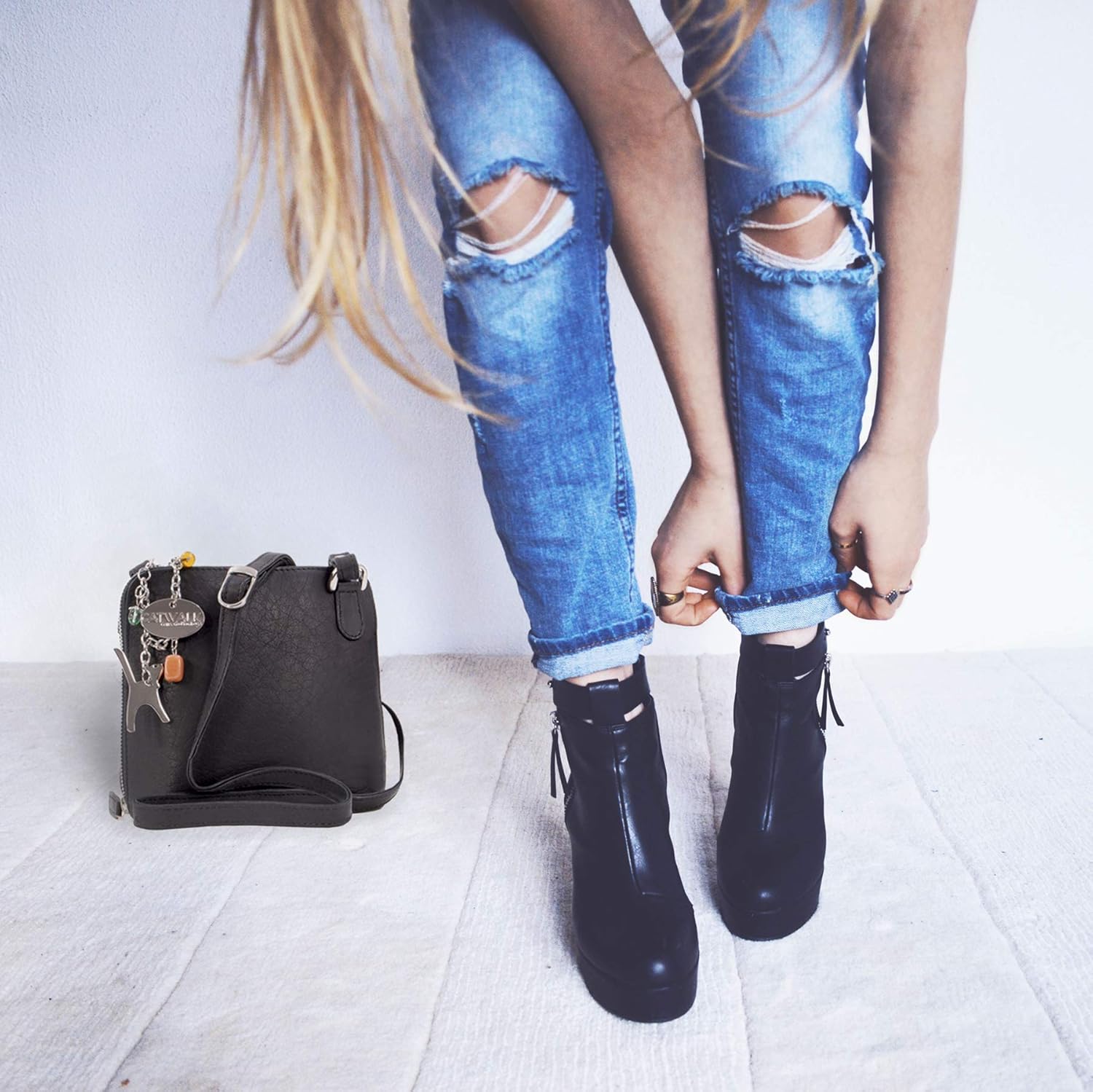 Mini Sac Bandoulière Femme Cuir - Petit Sac à Main - Porté Croisé Avec Bandoulière Réglable - Lena Tanne