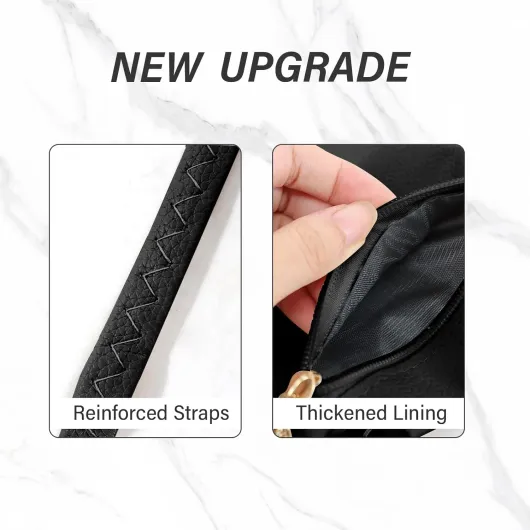 Sac à main, sac à bandoulière souple en cuir PU pour téléphone portable, pour femmes, peut être détaché, bandoulière et ceinture, pour faire du shopping, sortir, se promener Mise À Niveau Noire