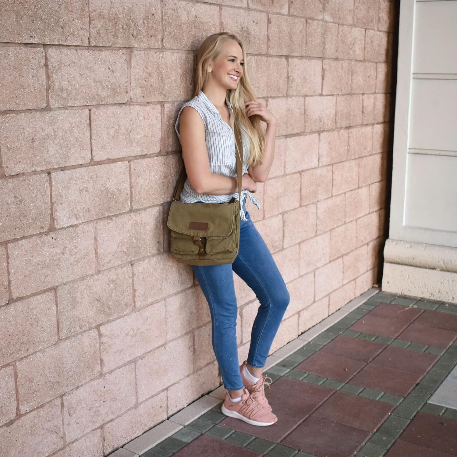 30624KA Sac Bandoulière, 28 cm, 5 L, Kaki