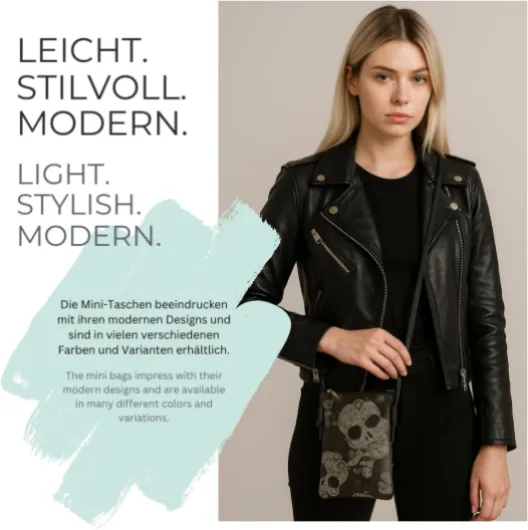 Mini sac à bandoulière pour femme, imprimé tête de mort Paisley, sac à main, étui pour téléphone portable 02012365 Noir-blanc