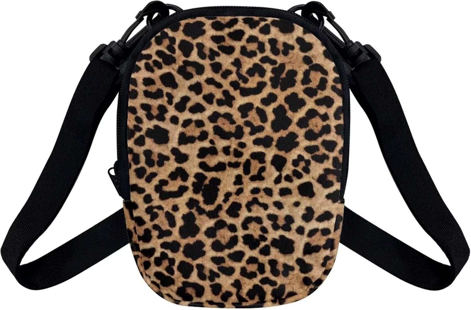 Mini sac à main sac bandoulière pour homme et femme avec poche, imprimé léopard, Taille unique