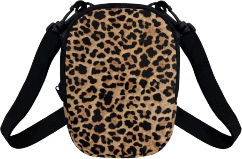 Mini sac à main sac bandoulière pour homme et femme avec poche, imprimé léopard, Taille unique