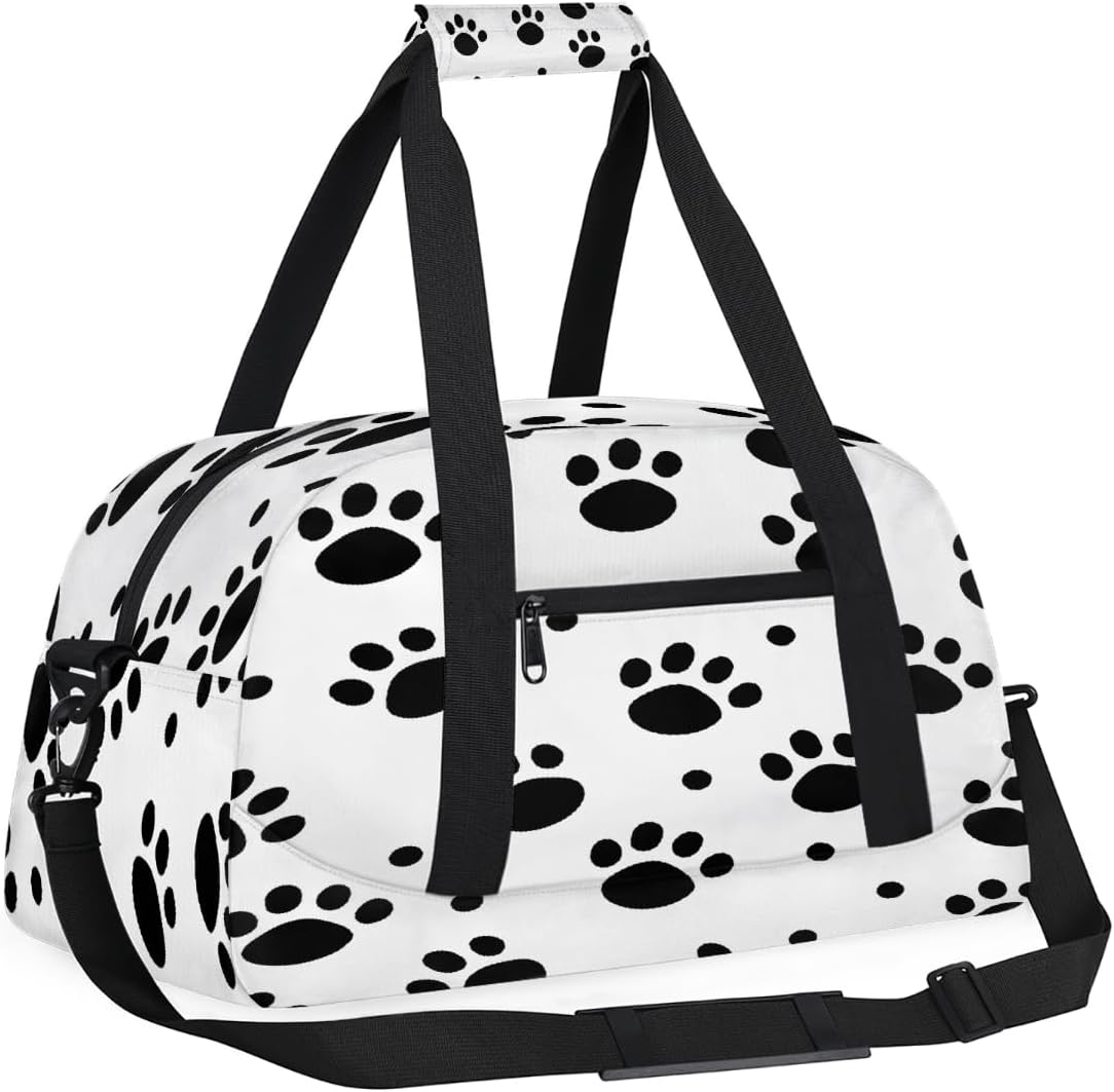 Sac de sport de voyage pour homme et femme, résistant à l'eau, sac de sport, sac de week-end, sac à main de nuit, Imprimé pattes de chat