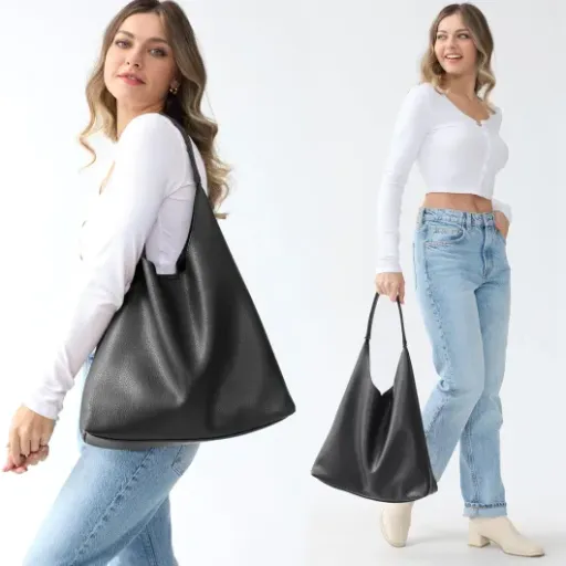 Test Sac Hobo en cuir végétalien : Pratique et stylé au quotidien