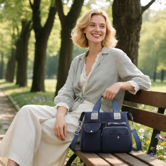 Mode Femmes Sac à Main Voyage Sac Messenger Grande Sacs à Bandoulière Imperméable Femme Du Quotidien Décontracté Sac Bandoulière L'école Nylon Sacs à Main Bleu