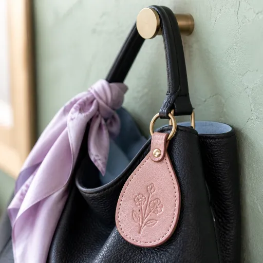 Porte clé en cuir personnalisé : l’accessoire élégant qui sublime un sac noir